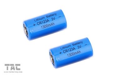 High Energy Density Lithium Battery 3.0V CR123A 1300mAh Flash Light